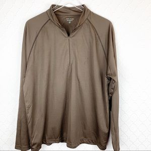PEBBLE BEACH Brown Performance Pullover Large